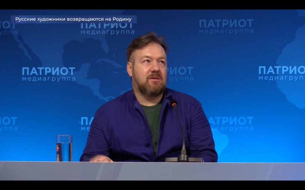 Screenshot from the video: LIVE: Why Russian artists are returning home